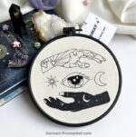 تابلو گلدوزی | رنگ آمیزی | Away Art | بوم دایره ای 20 سانت | گروه 2 - Image 3