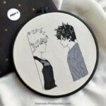 تابلو گلدوزی | رنگ آمیزی | Away Art | بوم دایره ای 20 سانت | گروه 1 - Image 4