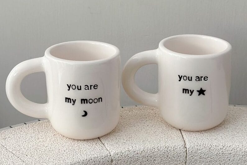 ماگ سرامیکی دست ساز | بوهو | You are my Moon | Star | ست دو عددی