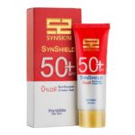 ژل کرم ضدآفتاب بدون رنگ ساین‌اسکین، با SPF50، مدل SynShield، محافظ UVB، مناسب پوست‌های چرب، حجم 50 میلی‌لیتر