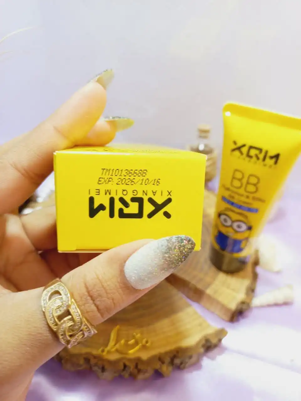 20250731040629840-thumbnail بی بی کرم ابریشمی طرح مینیون میشا XQM کد x1974 - Image 1