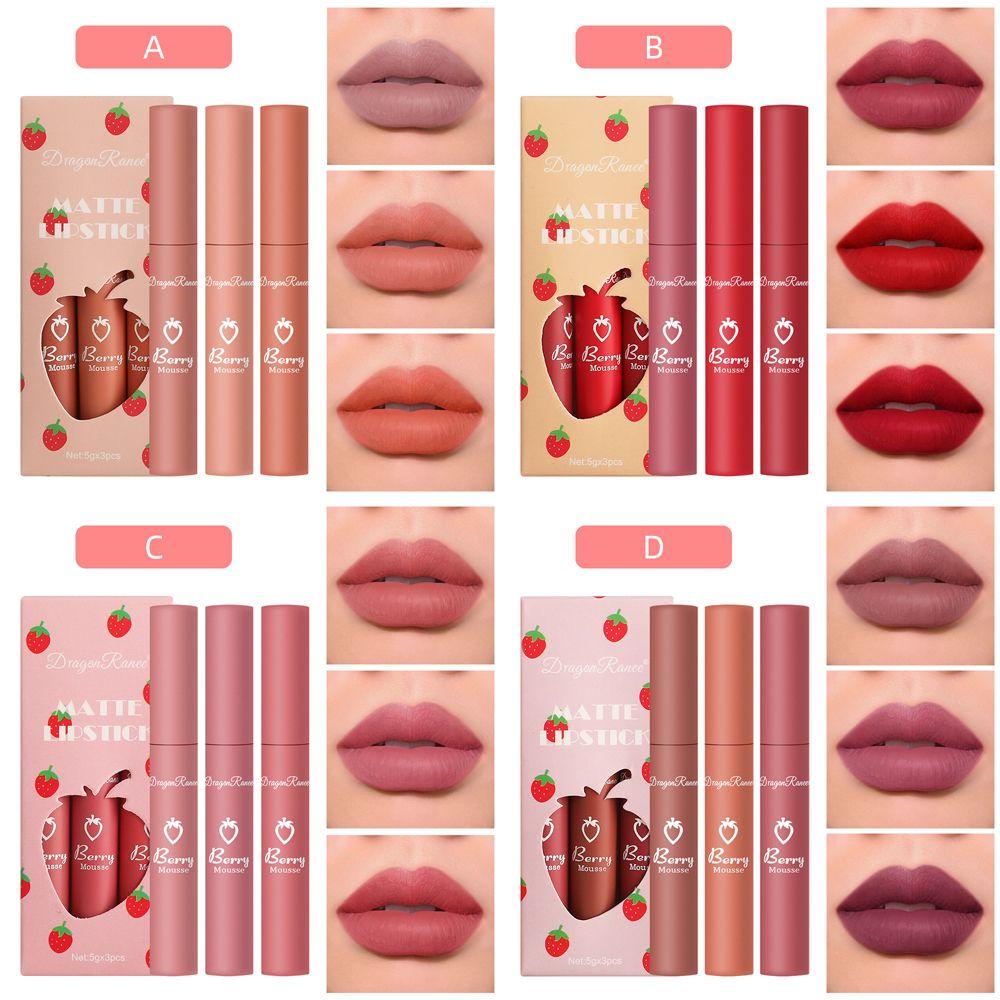 20250731054459958 پک 3 عددی رژ لب مایع میوه ایی اورجینال دراگون Dragon Ranee - Image 1