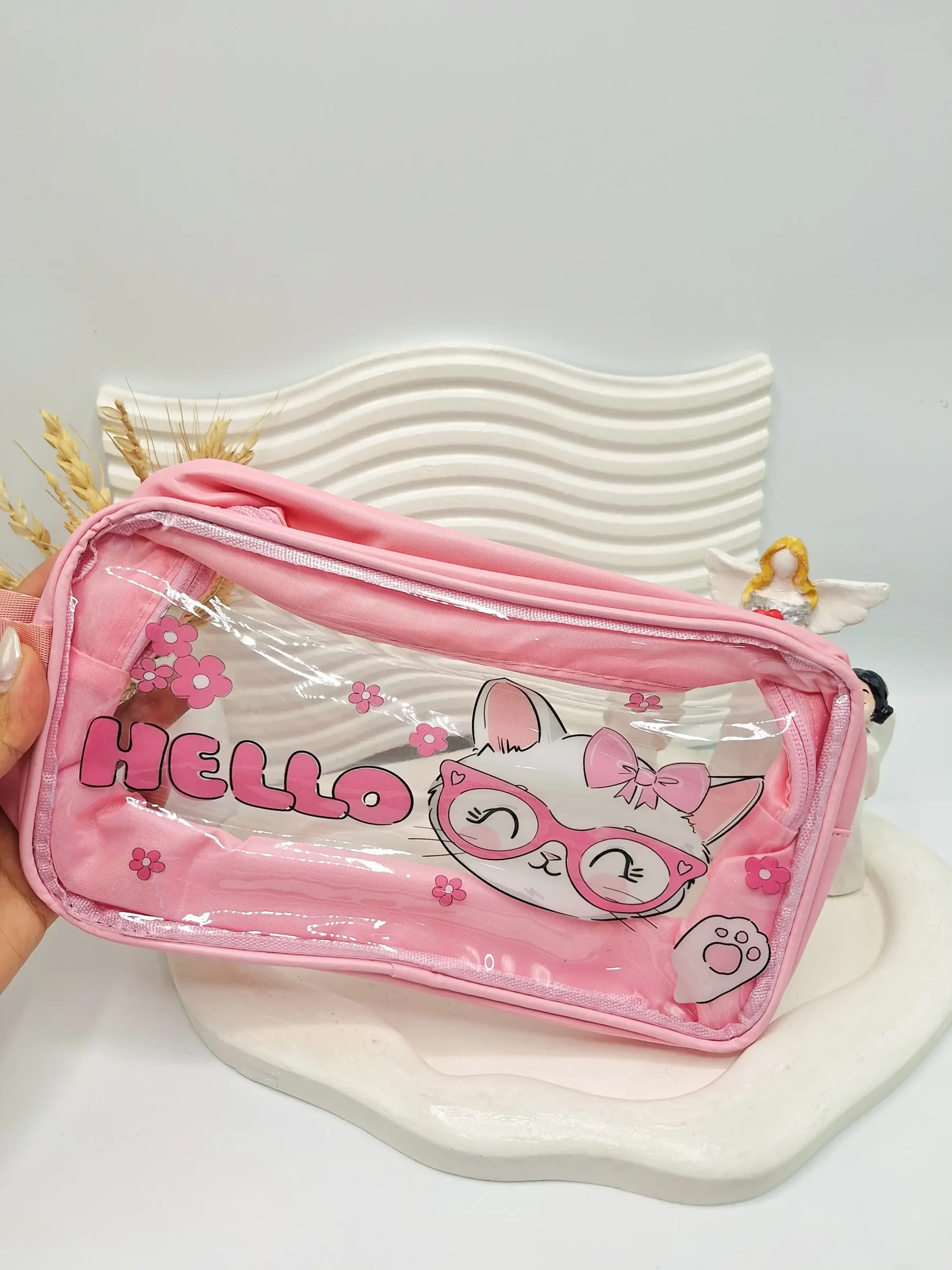 20251204223516234-thumbnail کیف آرایشی واشبگ مدل گربه کیوت - Image 1