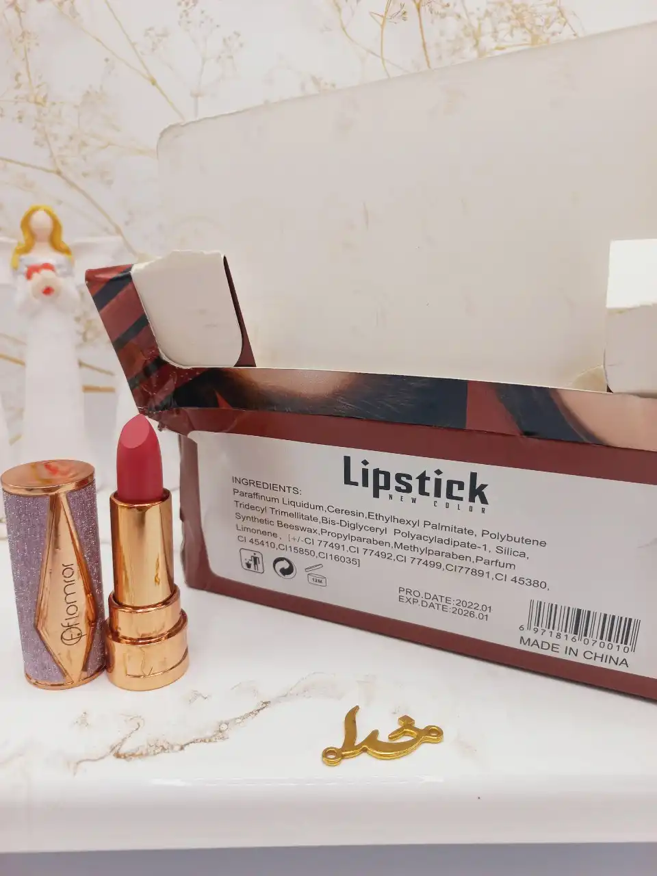 20250731041058218-thumbnail پک 6 تایی رژ لب بینظیر مات گلیتری فلورمار Flomror کد 8047 - Image 1