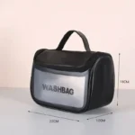 کیف آرایشی واشبگ بیضی مشکی سایز بزرگ WASHBAG