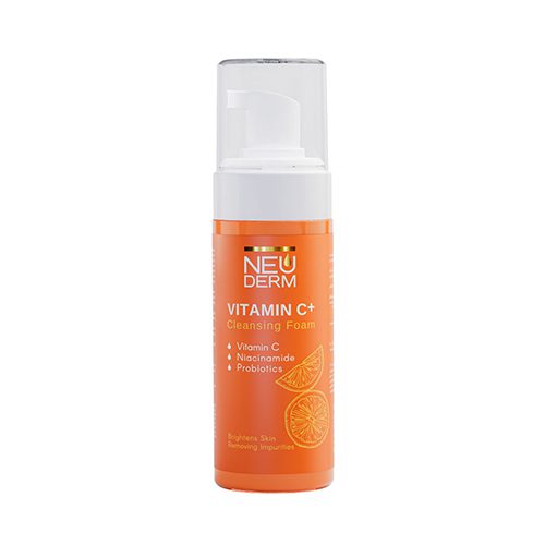 vitamin-c-cleansing-foam-neuderm-150ml فوم پاک کننده صورت ویتامین C+ نئودرم|D-VITAMIN C PLUS CLEANSER FOAM NEUDERM - Image 1