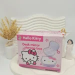 جعبه نگهداری رومیزی و آینه دار هلو کیتی کد 0399