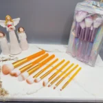 ست براش 8 تیکه شیشه ای رنگ پاستیلی