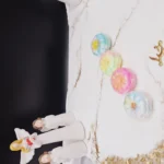 کوکتل پدیکور طرح گل پنبه همراه با شاین 20 گرم