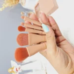 ست براش پر تراکم آینه دار و باکس دار رنگ (نود یا قهوه ای)