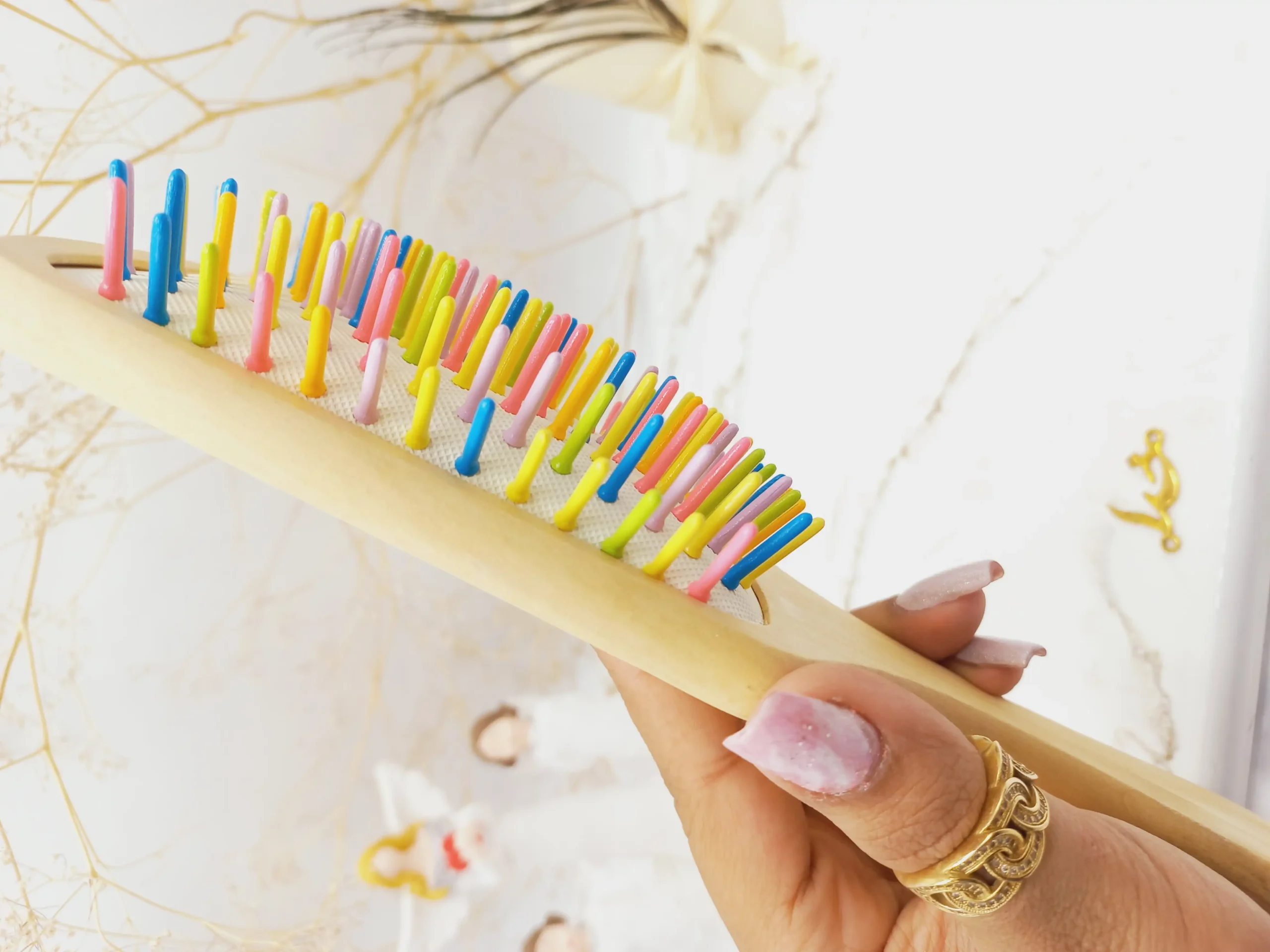 20250731043124226-thumbnail برس مو بامبو چوبی دندانه رنگی - Image 1