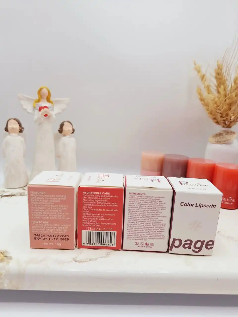 20251115154047918-thumbnail لیپ گلاس ژله ای خیس کره ای برند PAGEVINE کد P0306 - Image 1