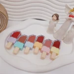 پک رژ مایع 6تایی طرح بستنی برند YEAHKiSS کد 8006