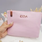 ست براش صورتی اصل 15 عددی لاکچری زووا با کیف چرمی