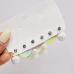 پک گوشواره آبنباتی سفید طرح چهارم