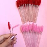 برس ابرو و مژه رنگی شیشه ای | پخش عمده