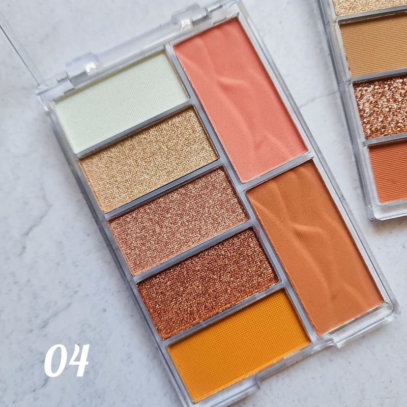 20250731063514186 پالت 7رنگ رژ گونه و سایه چشم عطری اورجینال Merrycolor کد MC1109 - Image 1