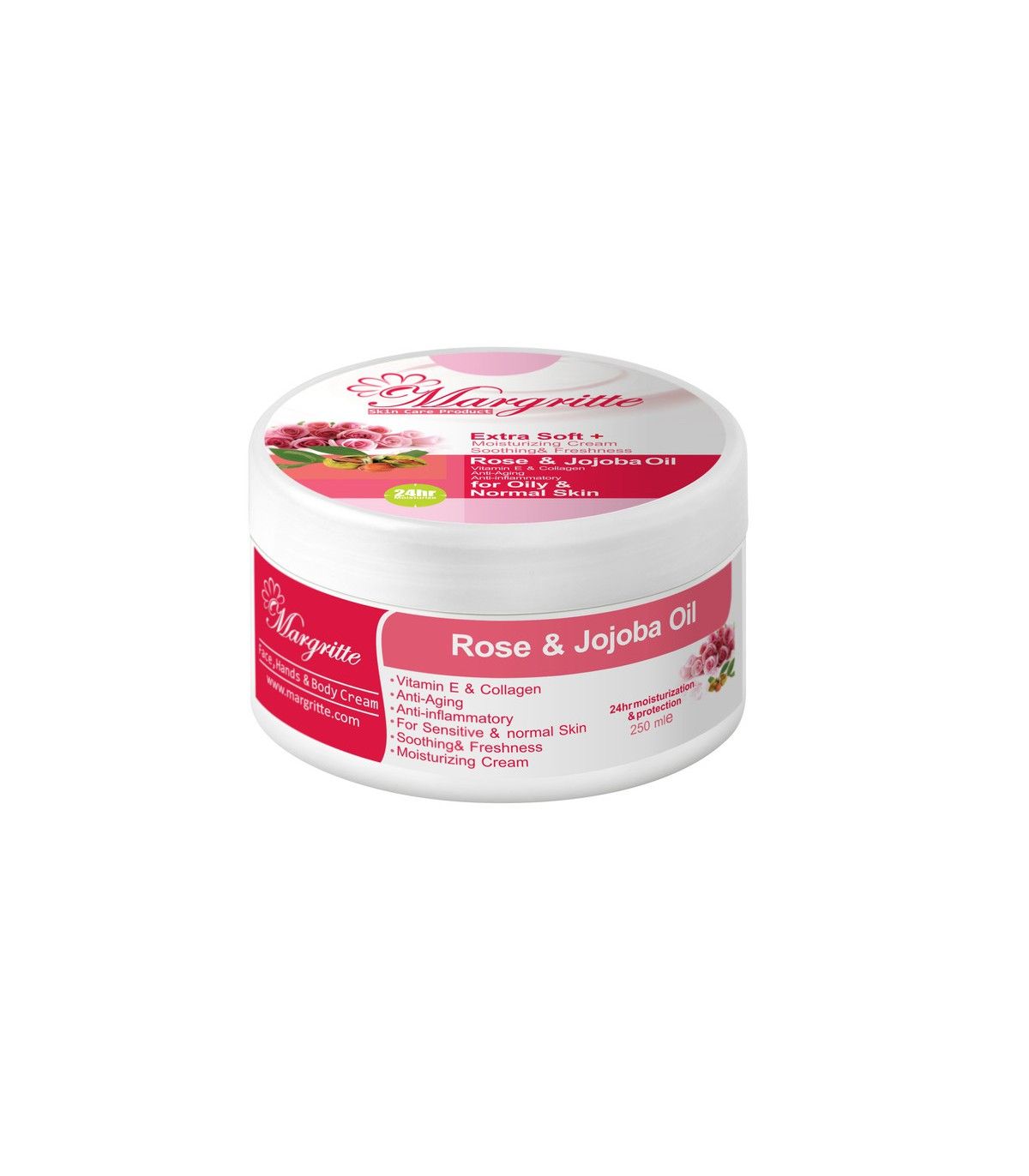 258054c4-c29f-46f0-bf50-d1b83d817f02 کرم مرطوب کننده آبرسان رز جوجوبا حجم 150 میلی لیتر (کاسه ای) مارگریت - Image 1