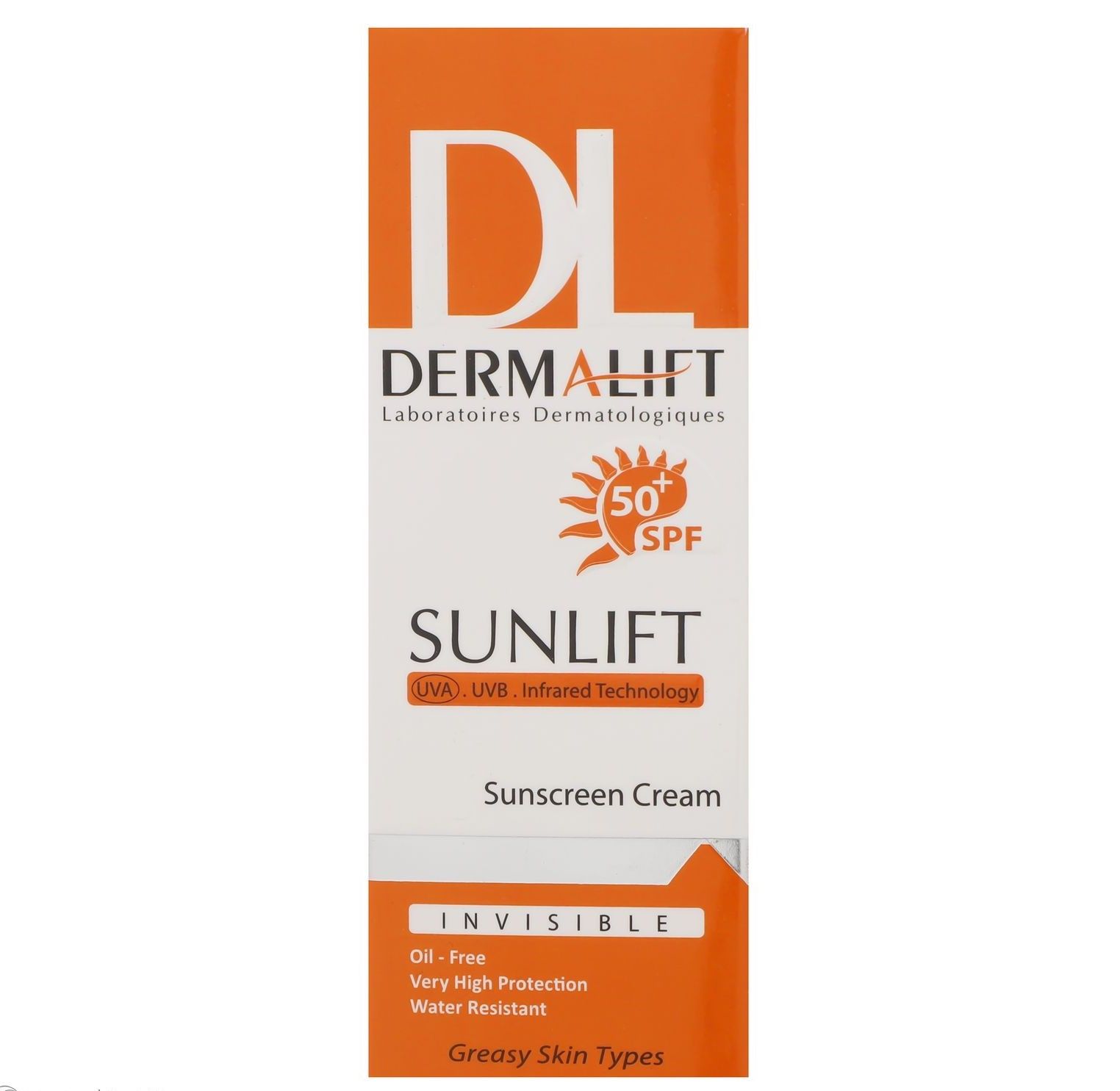 51aadac9-510d-4394-95a3-9d39781453c3 کرم ضد آفتاب بدون رنگ درمالیفت مدل SPF50 محافظ UVA ،UVB، ضد آب، مناسب پوست چرب حجم 40 میلیلیتر - Image 1