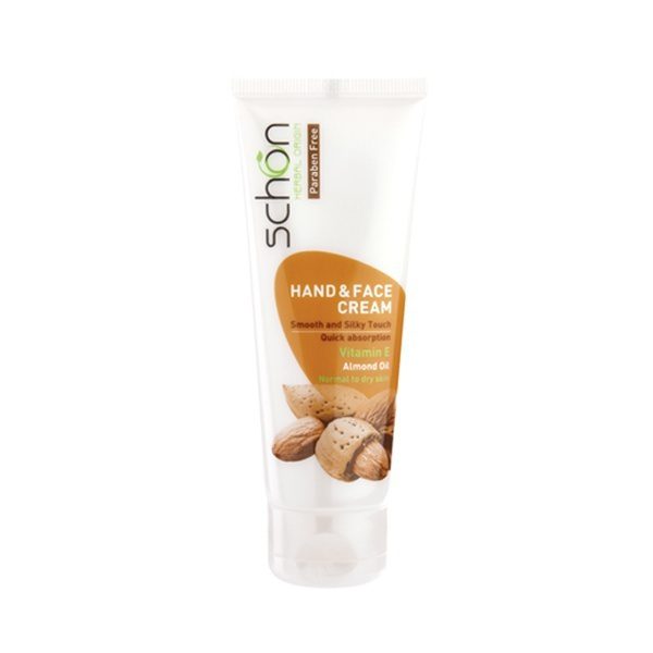 کرم-بادام-شون-تیوپی کرم تیوپی دست و صورت بادام|Schon Almond Hand And Face Cream - Image 1