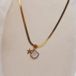 گردنبند ماری طرح سنگ کهکشانی و ستاره