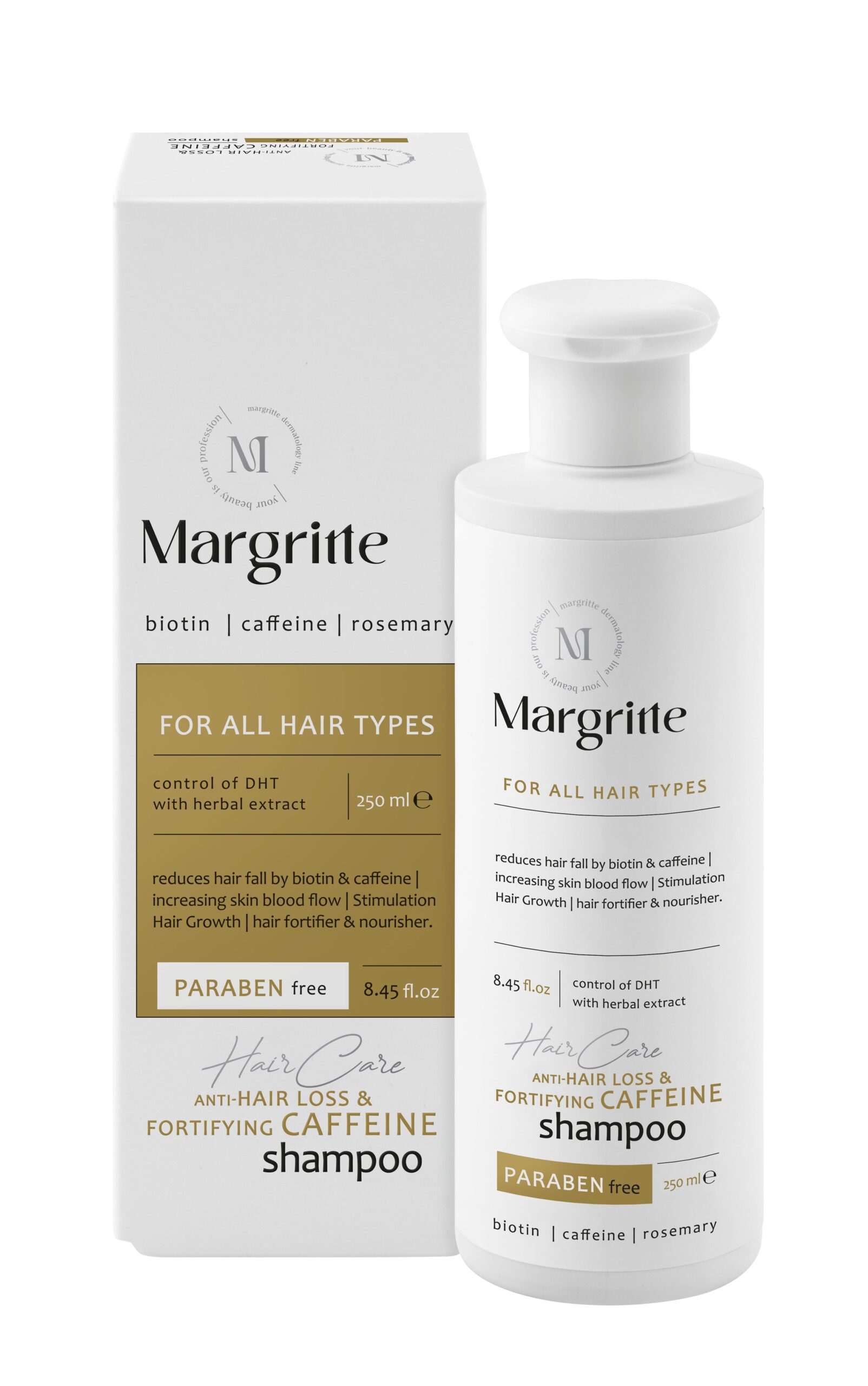 2e9dec71-3b41-4bcc-9299-1b52e3dae1fb شامپو تقویتی و ضد ریزش کافئین حجم 250 میلی لیتر مارگریت - Image 1