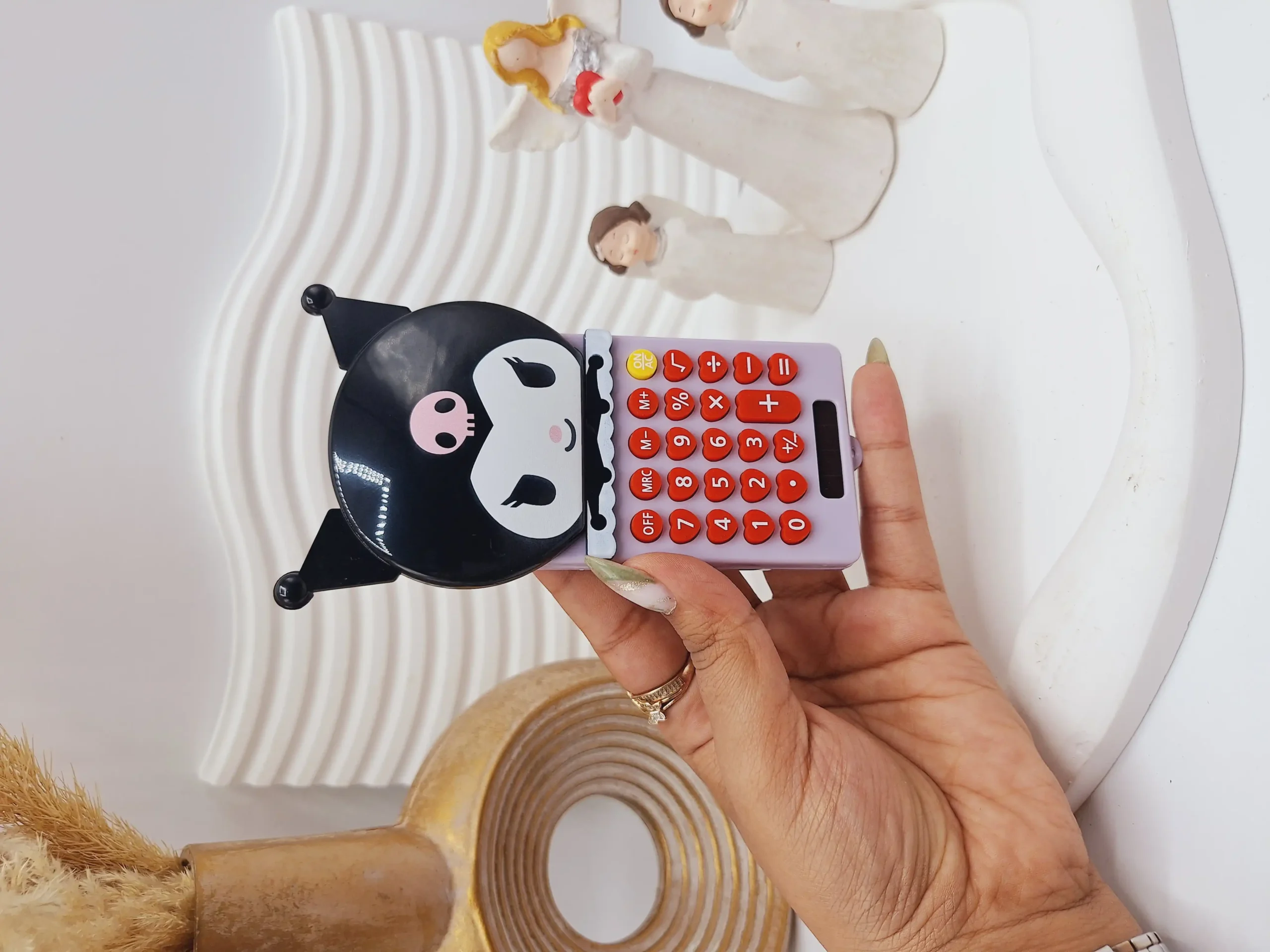 20250731062706785-thumbnail ماشین حساب کرومی مدل کشویی کد KM_965 - Image 1