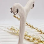 گوشواره قفلی طرح پروانه نقره ای ژوپینگ