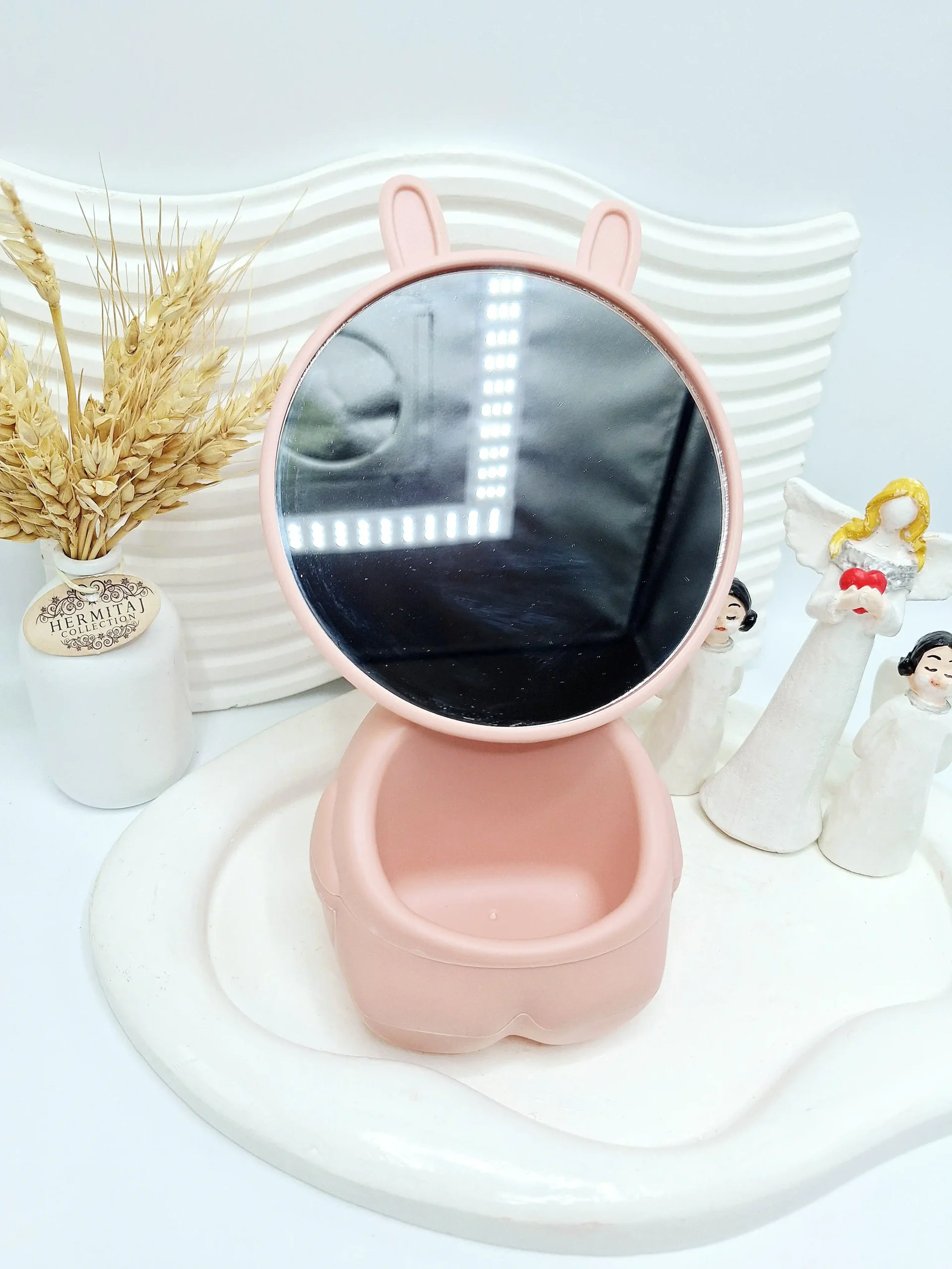 20251210033925265-thumbnail آینه گرد رومیزی طرح خرگوشی - Image 1