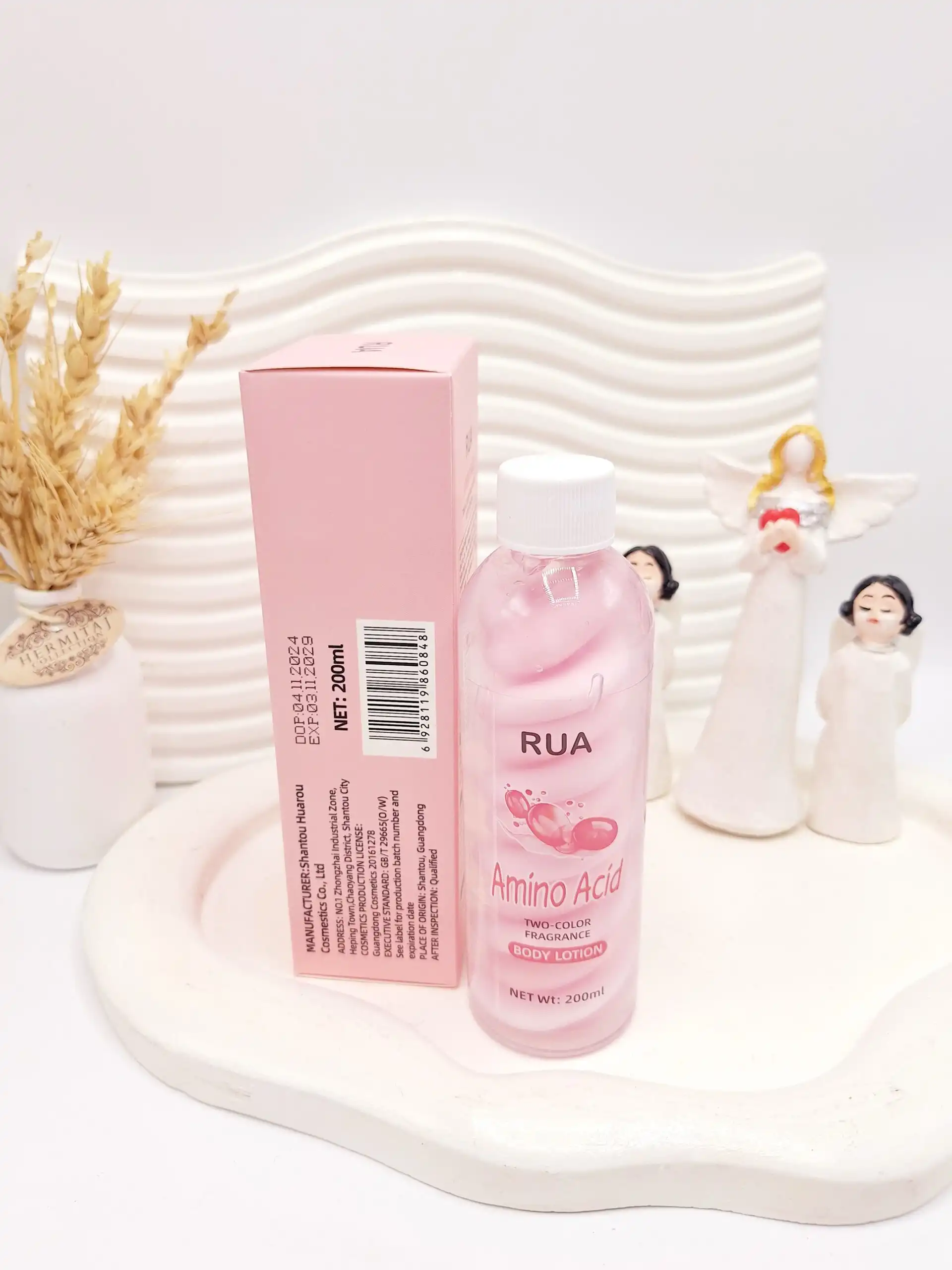 20251102003225958-thumbnail لوسیون بدن آمینو اسید صورتی مارشمالو برند RUA کد 0848 - Image 1