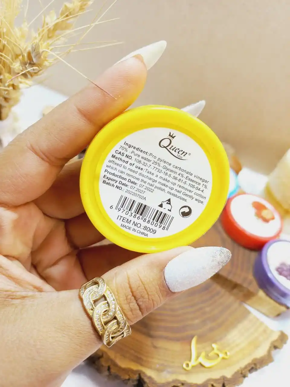 20250731040820310-thumbnail پد مخصوص لاک پاک کن بدون استون برند کویین Queen کد 8009 - Image 1