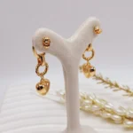 گوشواره طرح آویز قلب طلایی برند YSX