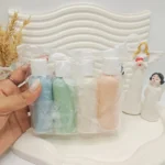 ست بطری مسافرتی سایز بزرگ 4 تیکه رنگی کاور زیپی