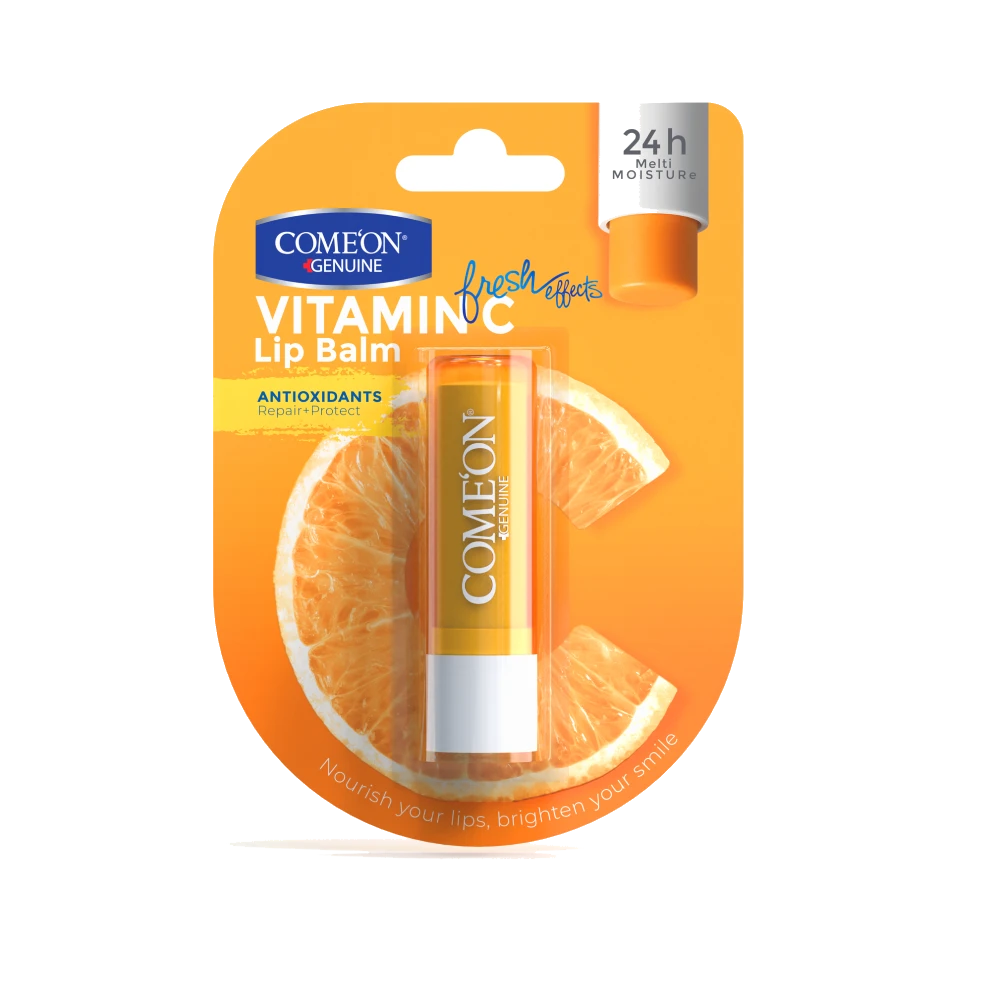 بالم-لب-نرم-و-براق-کننده-ویتامین-سی-کامان-1 بالم لب نرم و براق کننده ویتامین سی کامان - Image 1