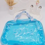 کیف لوازم آرایشی سایز بزرگ مدل LOVE (رنگ آبی)