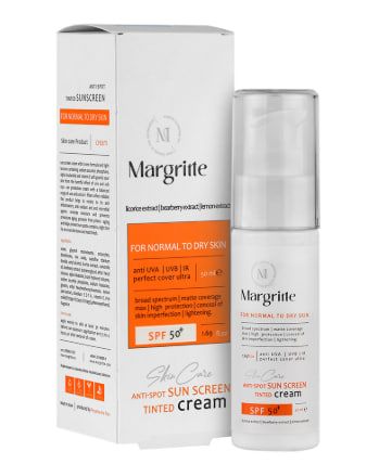 e68f3ec5-fb0d-4f7f-a707-9e369ce6c936 کرم ضدآفتاب روشن کننده بژ طبیعی رنگی مارگریت مناسب پوست های نرمال تا خشک - Image 1