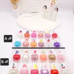 پک 12 تایی لاک خوش رنگ میوه ای طرح گرد N533