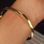 دستبند زنانه و مردانه استیل طلایی