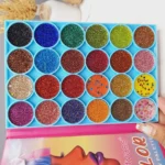 پالت گلیتر چشم و لب طرح دختر پوشش شاین و اکلیلی ریز کد 2325