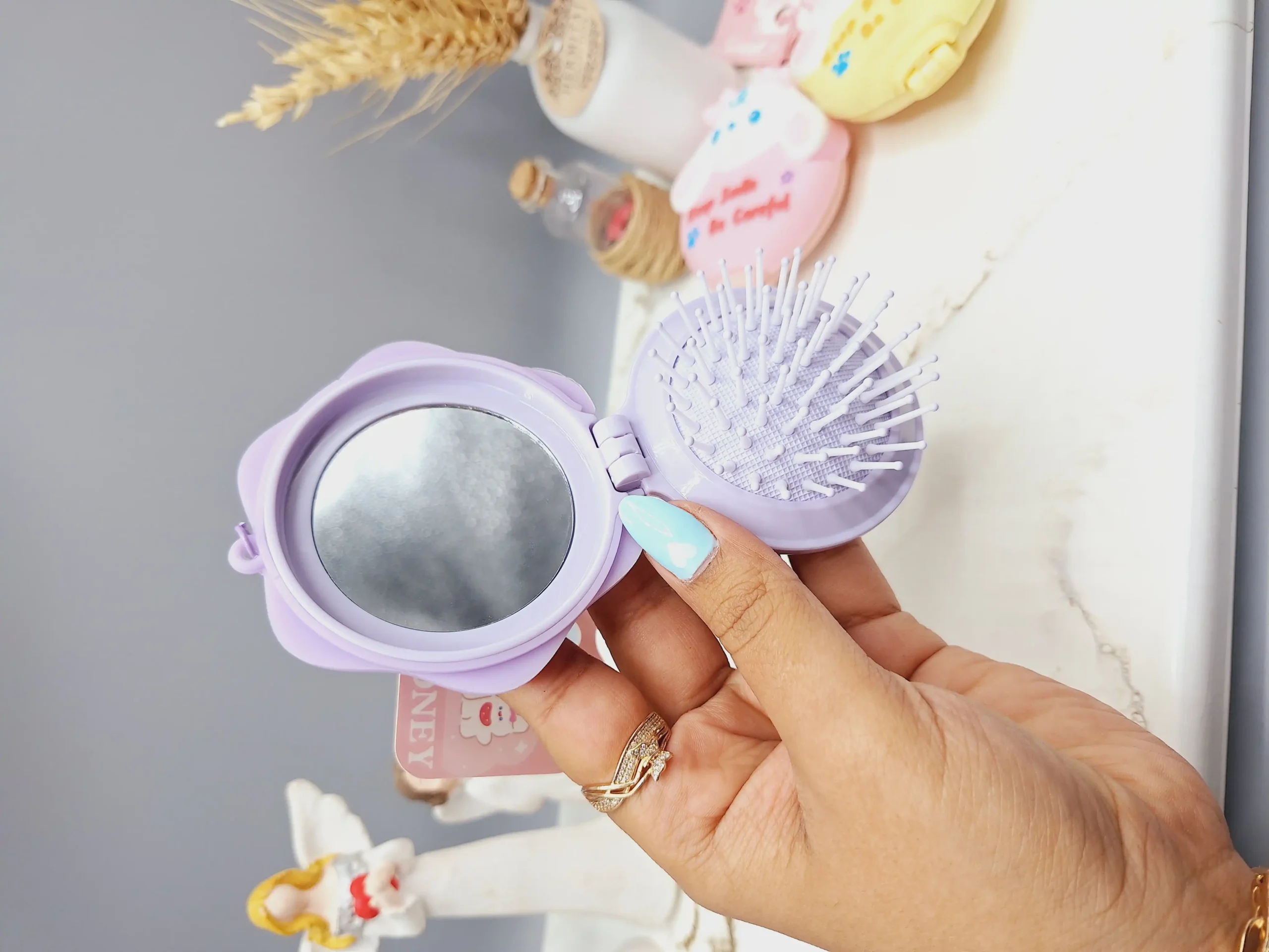 20250731060929602-thumbnail شانه دایره ای بچگانه طرح فانتزی - Image 1