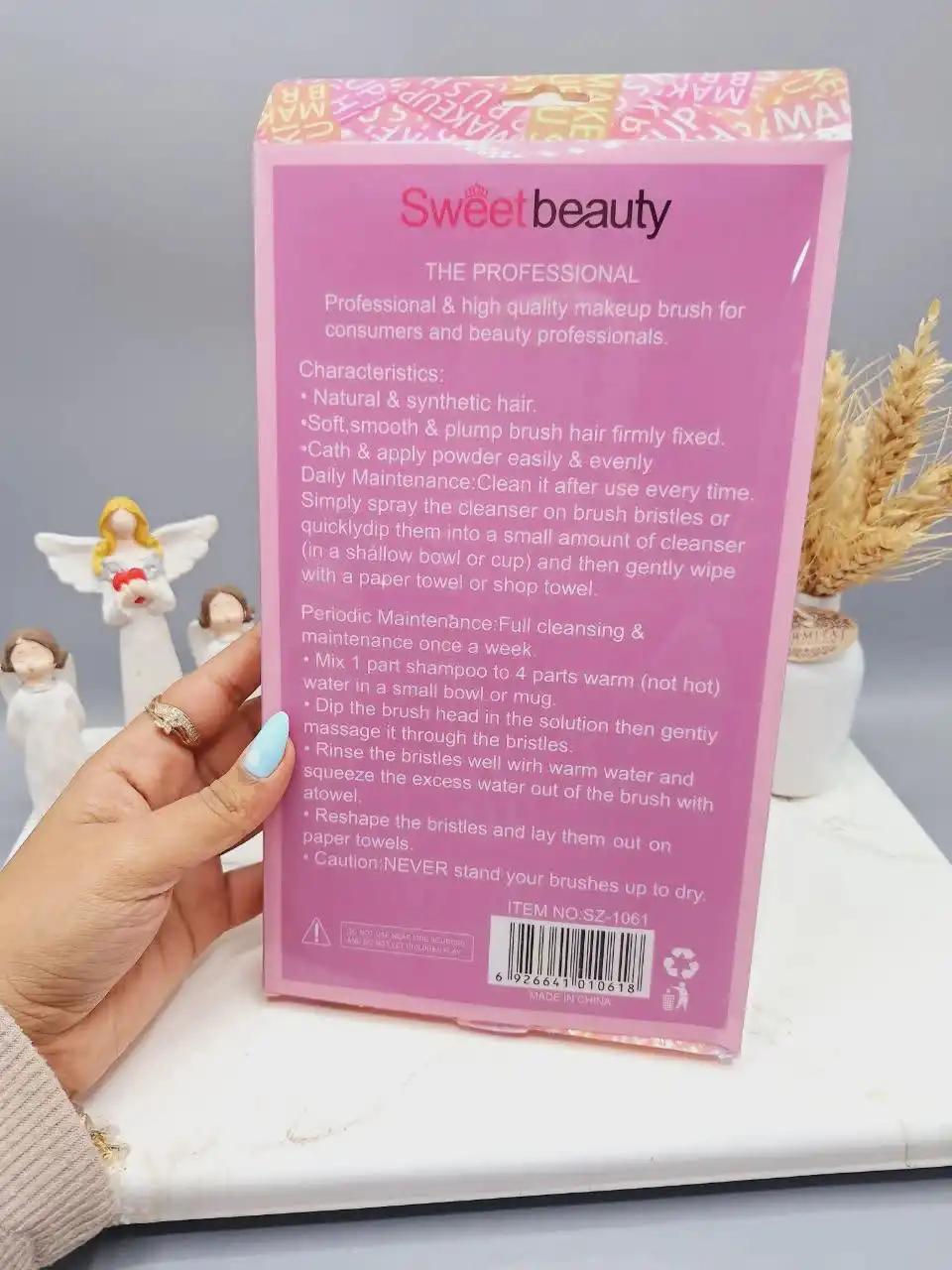 20251115130141375-thumbnail ست براش 12 تیکه Sweetbeauty رنگ صورتی کد 1061 - Image 1