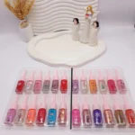 پک 12 تایی لاک خوش رنگ گلی طرح استوانه ای N532