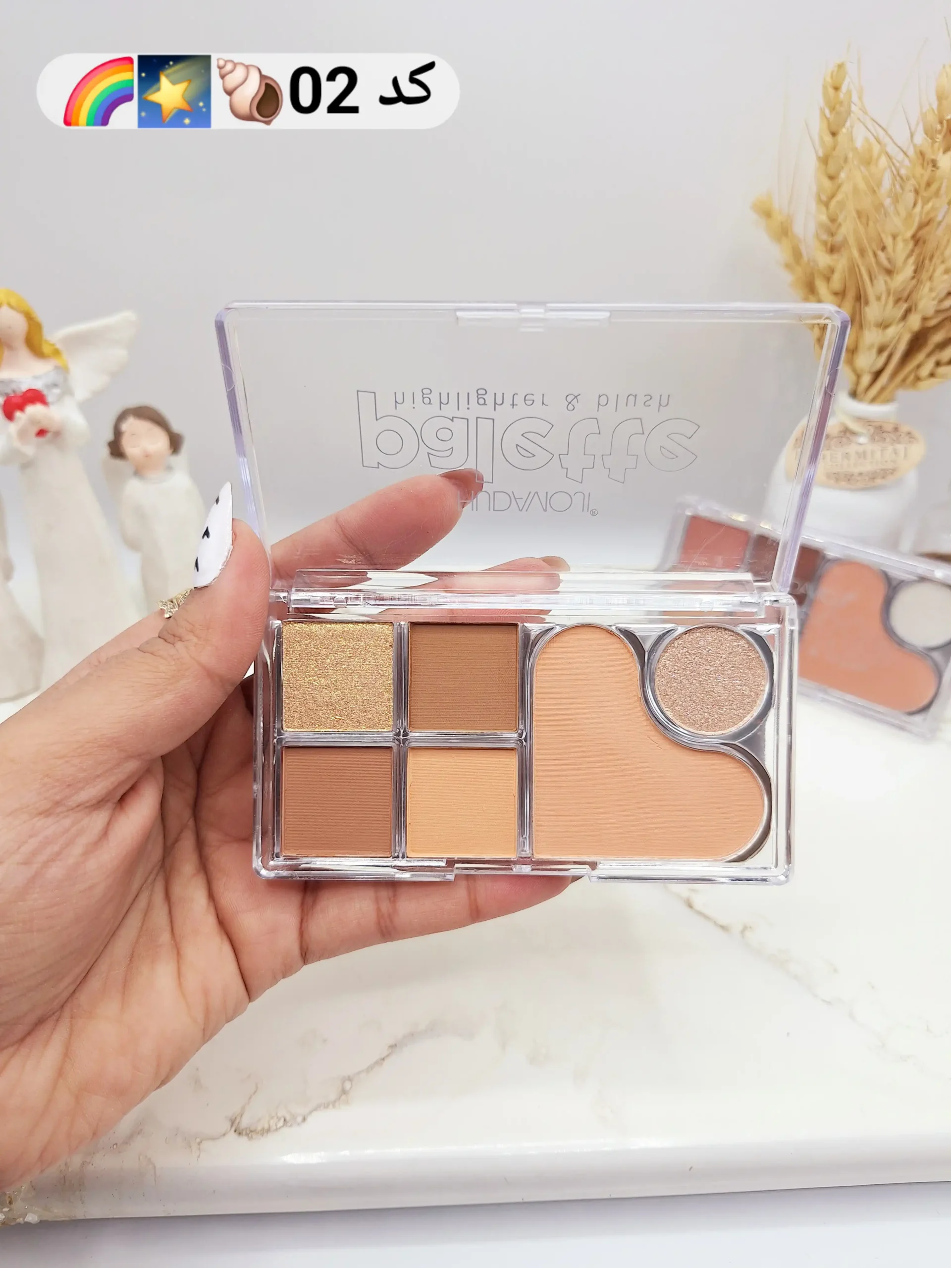 20250731061357600-thumbnail پالت سایه پینترستی قلبی برند هدی موجی HUDAMOJI کد ZP_056 - Image 1