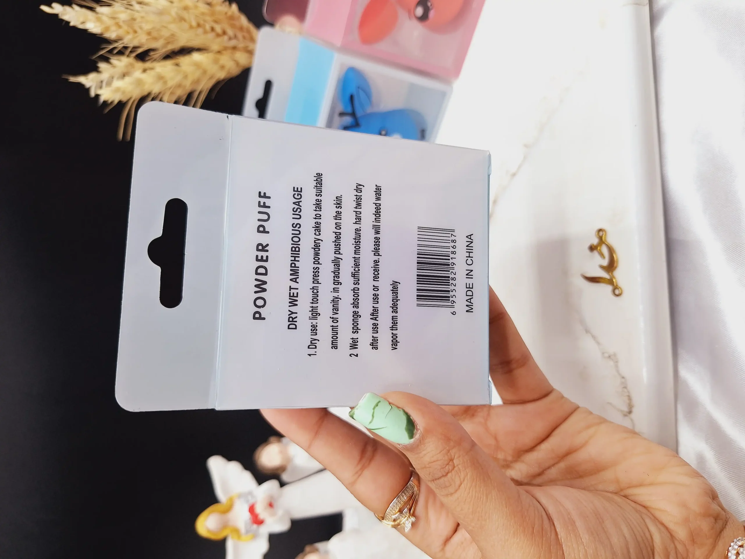 20250731044955542-thumbnail پک 3 تایی پد آرایشی تخم مرغی POWDER PUFF کد 8687 - Image 1