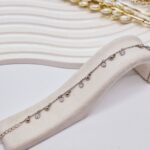 پابند آویز قلب و زنگوله آبکاری رادیوم