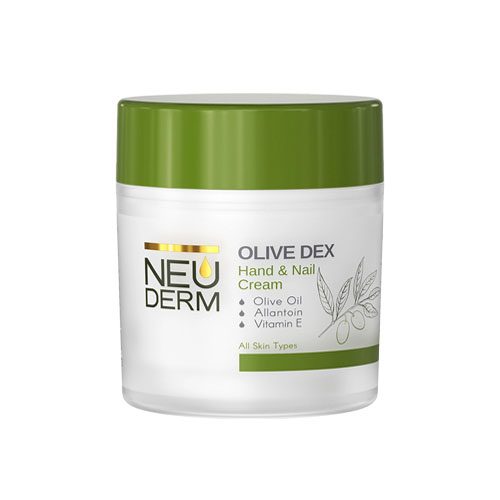 120483624 کرم دست و ناخن کاسه ای زیتون نئودرم|Neuderm Olive Dex Hand And Nail Cream 150ml - Image 1