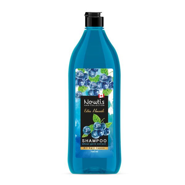 blue-shampoo شامپو انگور سیاه اکسترا نوریش نیوتیس 750میل|Newtis Extra Nourish Hair Shampoo 750ml - Image 1