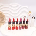 پک 6 تایی رژ لب جامد پوکه ای طرح لب برند LOVÉ RAIN کد NO:LR-LS2015