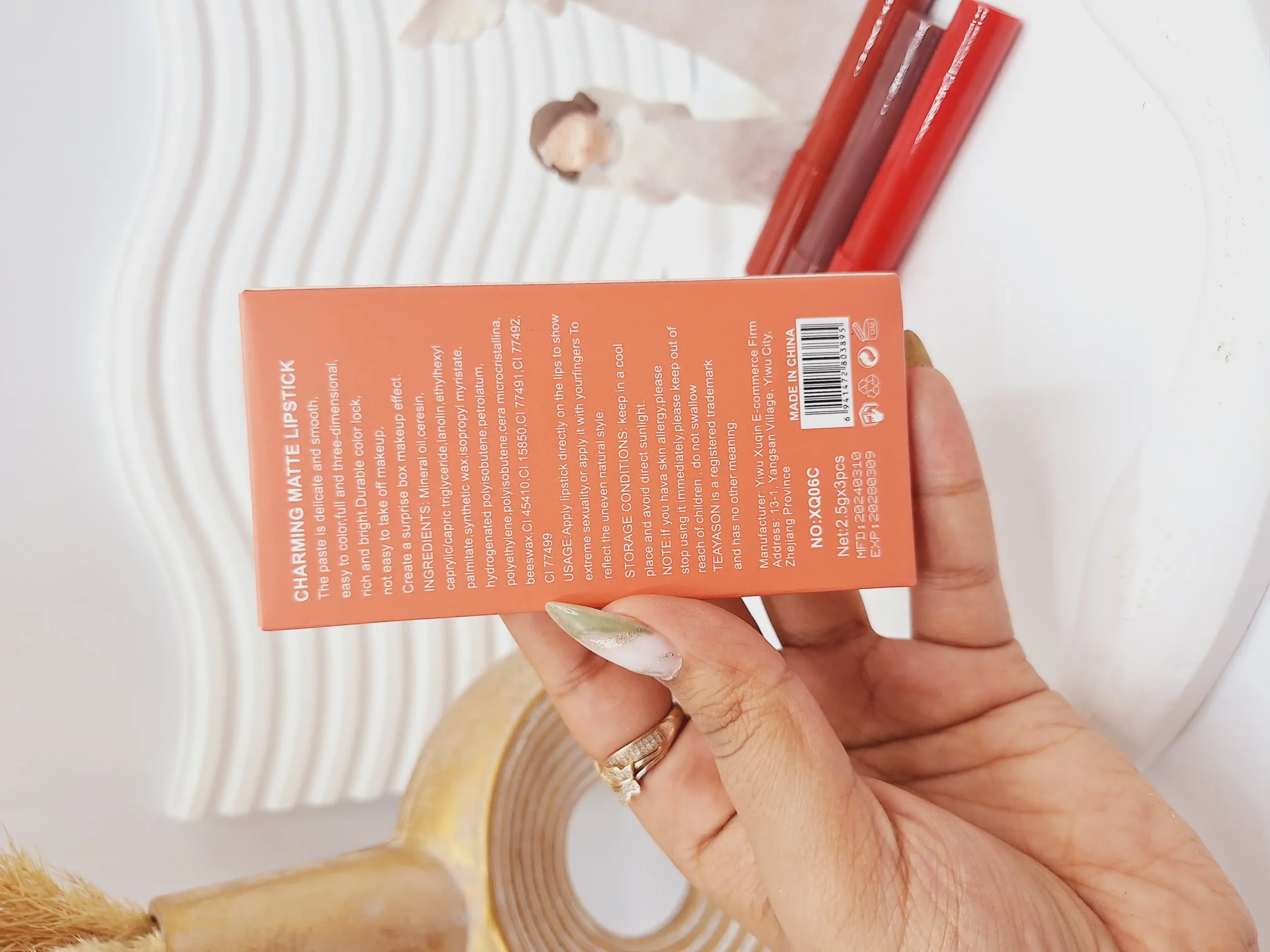 20250731062805726-thumbnail رژ لب 3تایی گیلاس برند TEAYASON کد XQ06C - Image 1