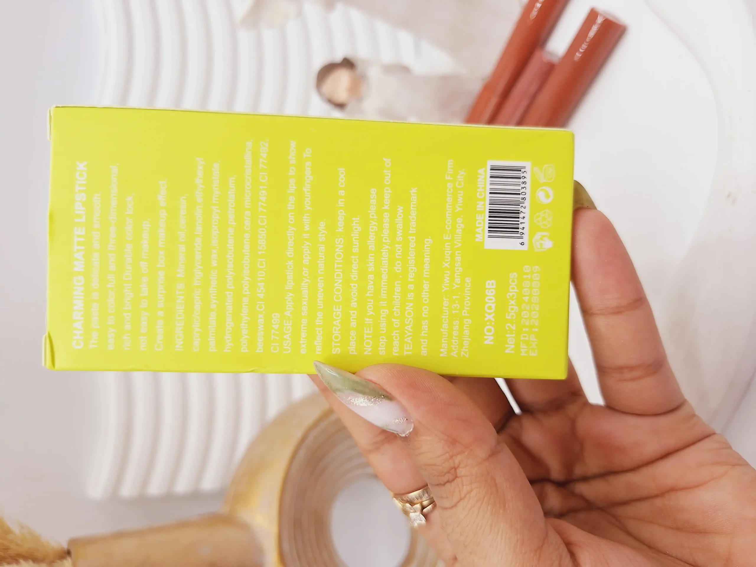 20250731062808731-thumbnail پک 3 تایی رژ لب طرح آووکادو TEAYASON کد XQ06B - Image 1